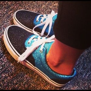 Vans - blue & black sparkle